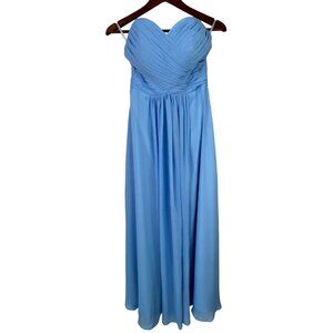 Zaxants Bridesmaid Dress Size 6 Strapless Formal Bridal Pale Blue Wedding NEW